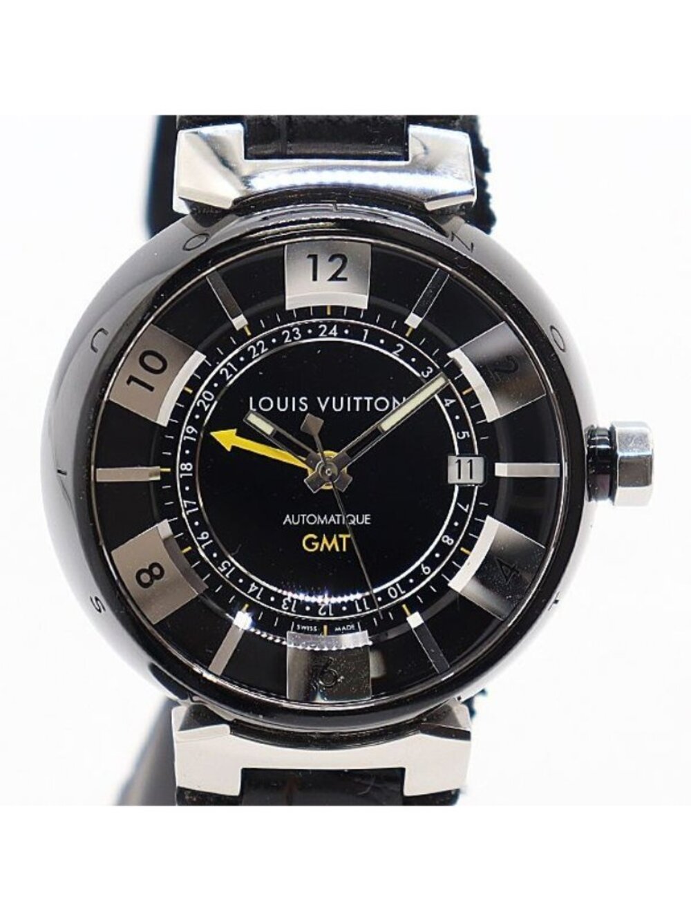 Louis Vuitton Tambour Automatic Black Dial Date Watch